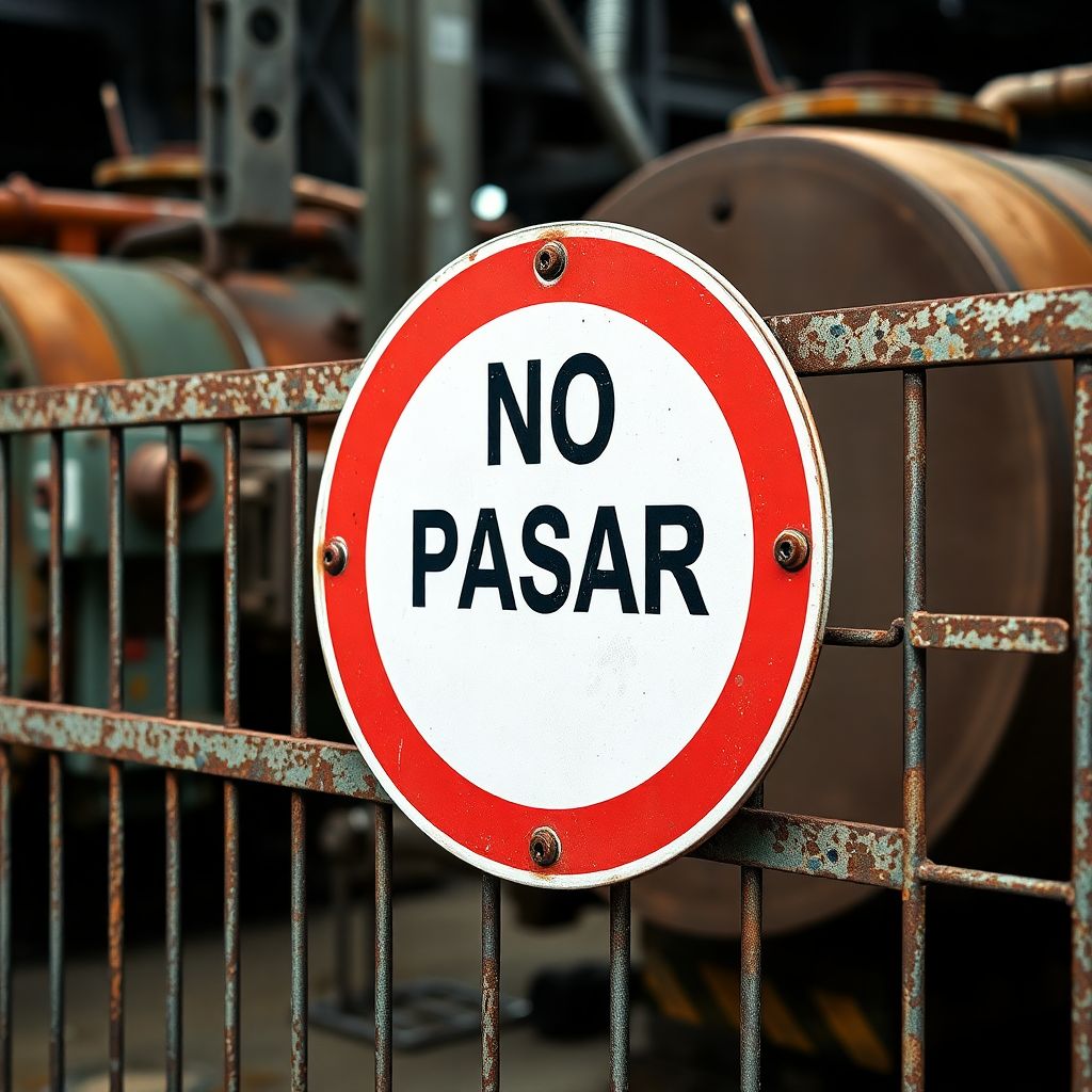 Letreros de Advertencia No Pasar
